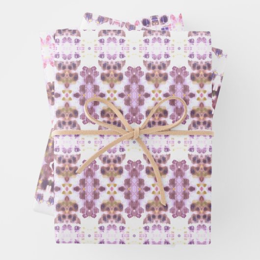 Extravagante Papierhandschuhe aus rosa und Mauve Geschenkpapier Set (Beispiel)