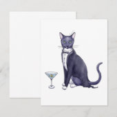 Extravagante Party-Katzen-Einladung Einladung (Vorne/Hinten)