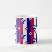 Extravagante Patriotische US Flagge mit Monogramm Kaffeetasse (Mittel)