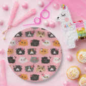 Extravagante Perserkatzen Rosa Pappteller (Party)