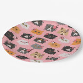 Extravagante Perserkatzen Rosa Pappteller (Schrägansicht)