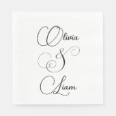 Extravagante personalisierte Hochzeitsnapkins Serviette (Vorderseite)