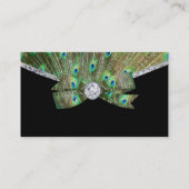 Extravagante Pfau-Feder u. Diamanten Visitenkarte (Rückseite)