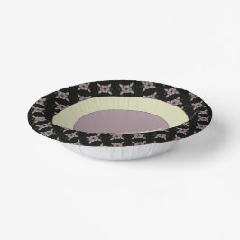 Extravagante Pflücke und schwarz mit hellgrün Pappteller