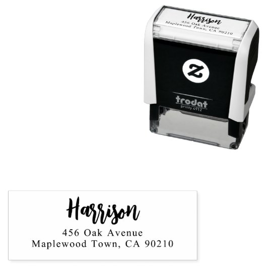 Extravagante Pinselskriptkalligrafie Einfach Selbs Permastempel (Beispiel)