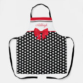 Extravagante Polka Dots, Red Bow Schürze (Vorderseite)