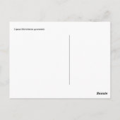 Extravagante Postkarte (Rückseite)