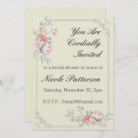 Extravagante Rahmen 12x18 Bridal Dusche Einladung