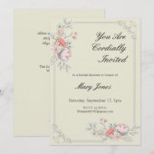 Extravagante Rahmen 12x18 Bridal Dusche Einladung (Vorne/Hinten)