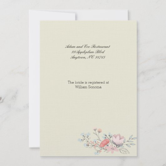 Extravagante Rahmen 12x18 Bridal Dusche Einladung (Rückseite)