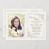 Extravagante Rahmen Foto Einladung Double (Vorne/Hinten)