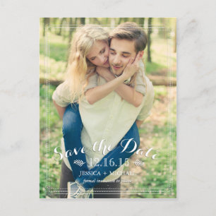 Extravagante Rahmen-Save the Date Mitteilungen Ankündigungspostkarte