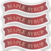 Extravagante Red Banner Maple Syrup Jar Labels für (Vorderseite)
