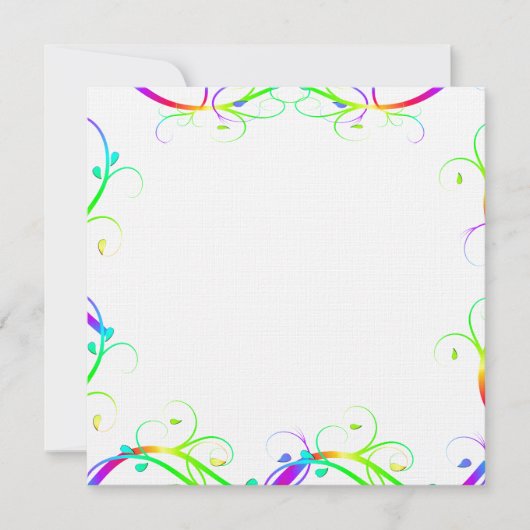 Extravagante Regenbogen-Schnörkel (Vorderseite)