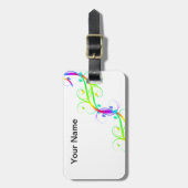 Extravagante Regenbogen-Schnörkel Gepäckanhänger (Vorderseite vertikal)
