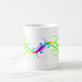 Extravagante Regenbogen-Schnörkel Kaffeetasse (Mittel)