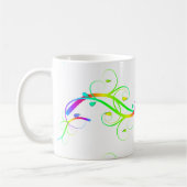 Extravagante Regenbogen-Schnörkel Kaffeetasse (Links)