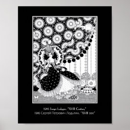 Extravagante Rokoko Frau Russische Jugendstil Poster