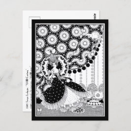 Extravagante Rokoko Frau Russische Jugendstil Postkarte