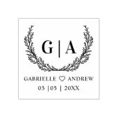 Extravagante romantische Minimalzweige Hochzeitsin Gummistempel (Prägung)