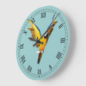 Extravagante römische Ziffern-Vogel-Wand-Uhr Große Wanduhr (Winkel)