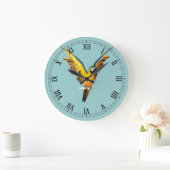Extravagante römische Ziffern-Vogel-Wand-Uhr Große Wanduhr (Zuhause)
