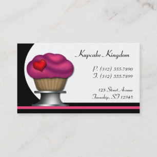 Extravagante rosa Kuchen-Sockel-Geschäfts-Karten Visitenkarte