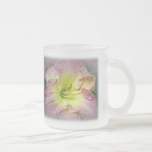 Extravagante rosa Taglilie Mattglastasse (Rechts)
