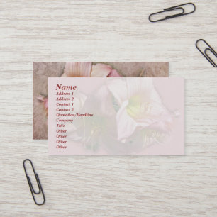 Extravagante rosa Taglilien Visitenkarte
