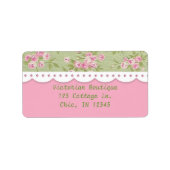 Extravagante Rose Adressaufkleber (Vorne)