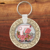 Extravagante Rose Beautician Schlüsselanhänger (Vorderseite)