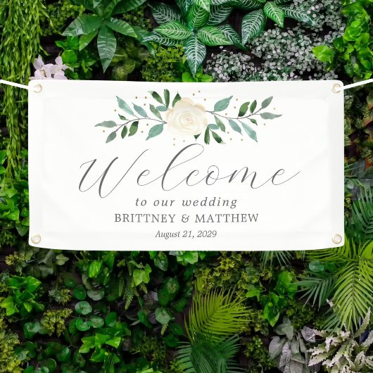 Extravagante Rose Begrüßungsbanner Banner
