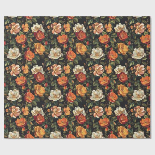 Extravagante Rose Geschenkpapier (Flach)