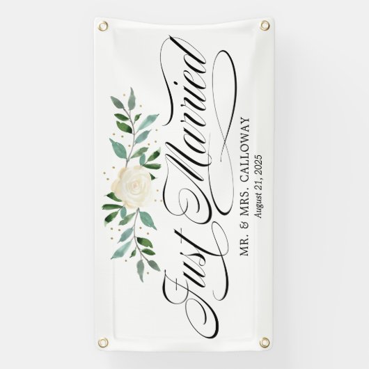 Extravagante Rose nur für verheiratete Autos Banner (Vertikal)