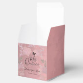 Extravagante Rose Quinceanera Gold Gefälligkeitsbo Geschenkschachtel (Geöffnet)