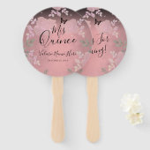 Extravagante Rose Quinceanera Pink Fächer (Vorne und Hinten)