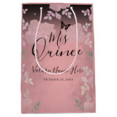 Extravagante Rose Quinceanera Pink Mittlere Gesche Mittlere Geschenktüte (Vorderseite)