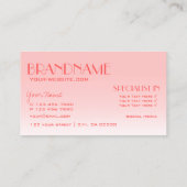 Extravagante Rose Rosa Nobelspiegel Buchstaben Ber Visitenkarte (Rückseite)