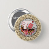 Extravagante Rose Schaltfläche Button (Vorne & Hinten)