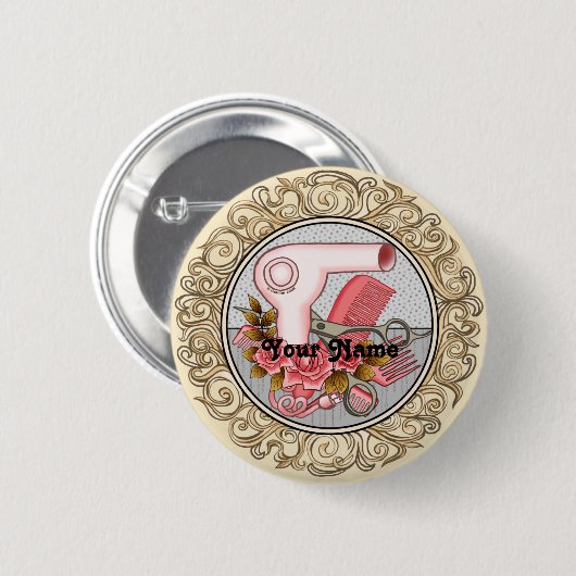 Extravagante Rose Schaltfläche Button (Vorne & Hinten)