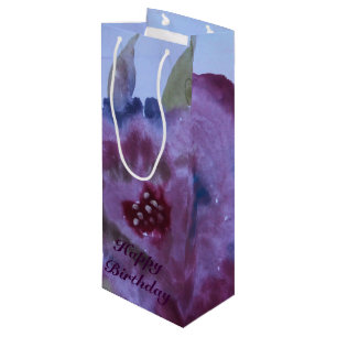Extravagante Rose Wasserfarbe Weinkultur und Erde Geschenktüte Für Weinflaschen