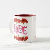 Extravagante Rosen-Reihen der Braut-(1) Zweifarbige Tasse (Vorderseite Links)