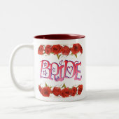 Extravagante Rosen-Reihen der Braut-(1) Zweifarbige Tasse (Links)