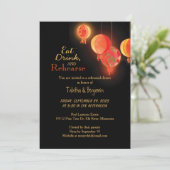 Extravagante Rot-Papier-Lanterns Hochzeitessen Pro Einladung (Stehend Vorderseite)