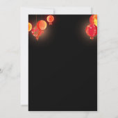 Extravagante Rot-Papier-Lanterns Hochzeitessen Pro Einladung (Rückseite)