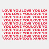 Extravagante Rot-Rosa-Liebe Sie Valentine Geschenkpapier Set (Vorderseite 2)