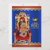 Extravagante Royal Ethnic Prince Baby Dusche Einladung (Vorderseite)