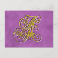 Extravagante Royal Monogram Letter A