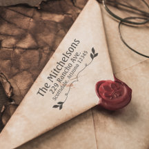 Extravagante Rücksendeadresse Gummi Briefmarke