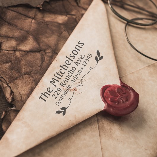 Extravagante Rücksendeadresse Gummi Briefmarke Gummistempel